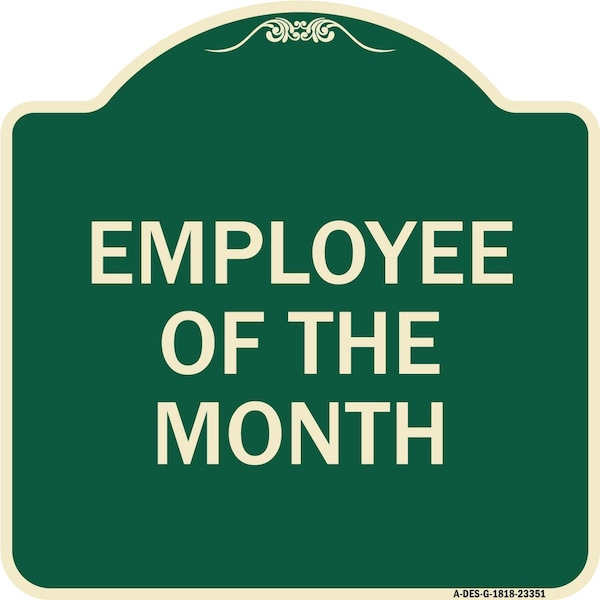 Designer Series Parking Stencil, Green & Tan Heavy-Gauge Aluminum Sign, 18" x 18", G-1818-23351